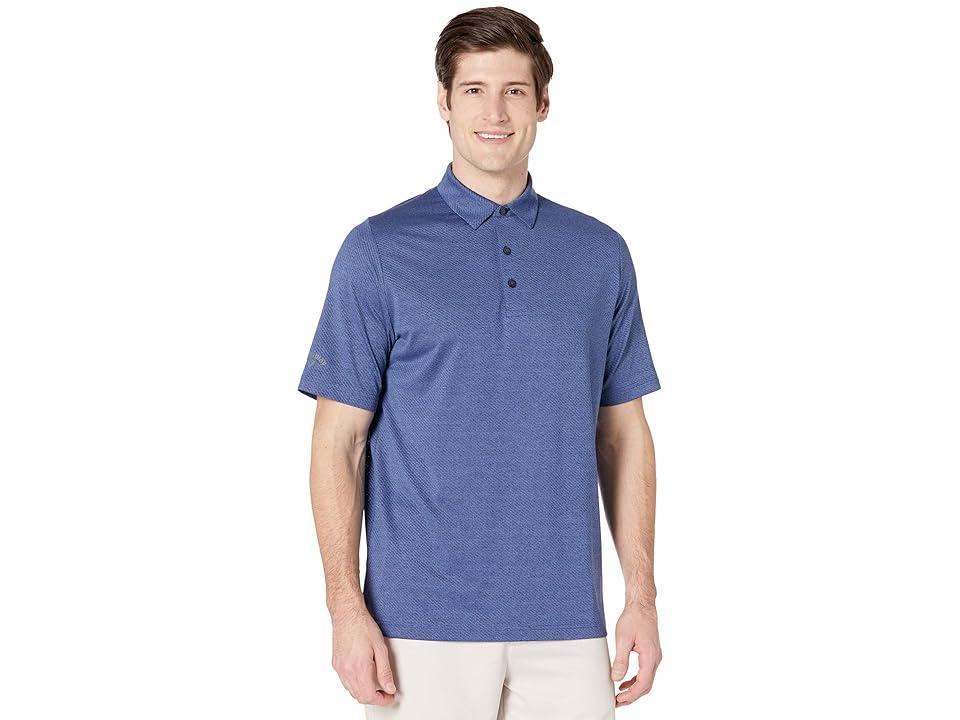 Callaway Ventilated Heather Jacquard Polo (Peacoat Heather) Men's Clothing Product Image