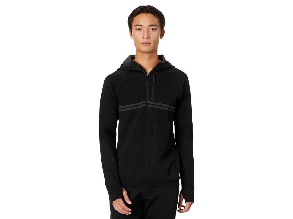 Smartwool Intraknit Merino Tech 1/2 Zip Hoodie Charcoal) Men's Clothing Product Image