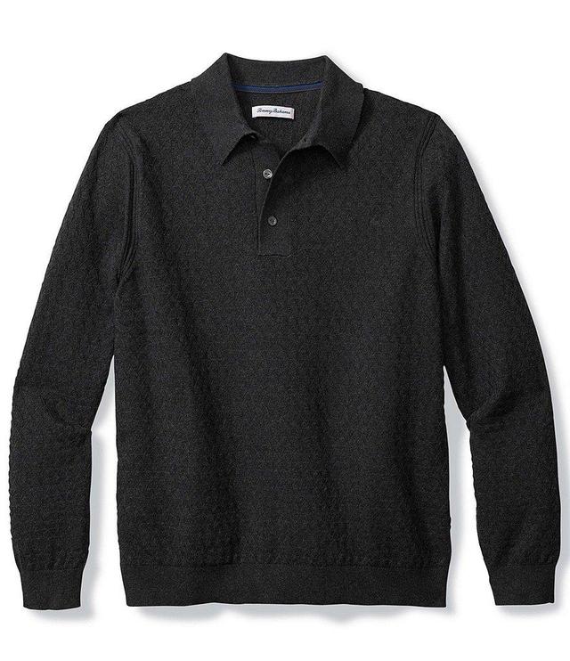 Tommy Bahama Big & Tall Capital Cotton-Cashmere Long Sleeve Polo Shirt Product Image