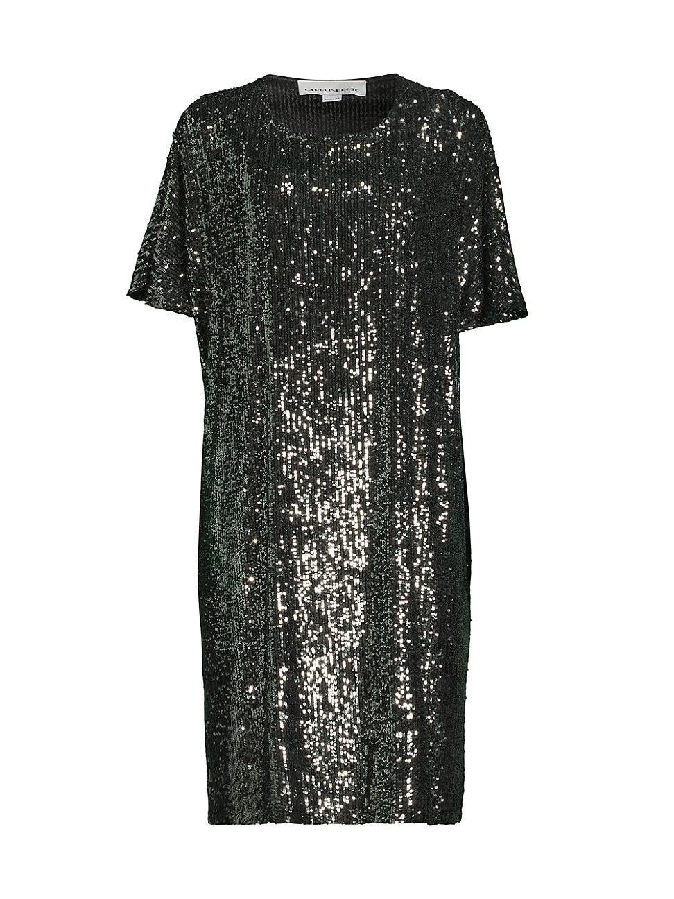 Womens Sequined Caftan Midi-Dress product image