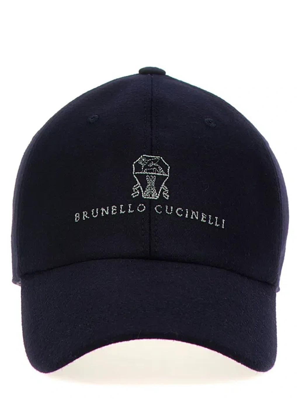 Logo Embroidery Cap In Blue Product Image