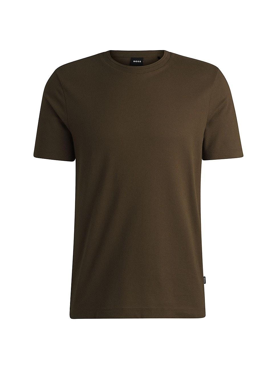 Mens Cotton-Blend T-Shirt With Bubble-Jacquard Structure Product Image