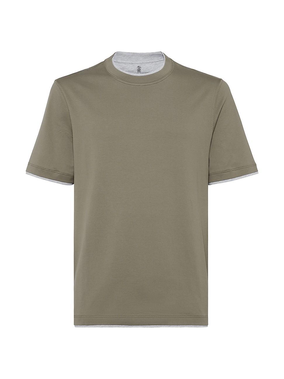 Mens Cotton Jersey Crew Neck T-Shirt Product Image