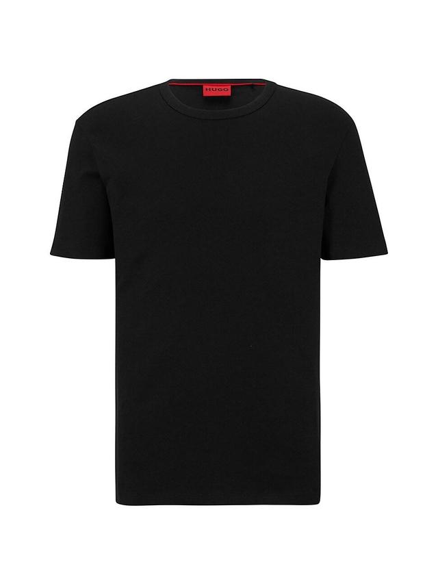 Mens Pima-Cotton Regular-Fit T-Shirt with Contrast Logo Product Image