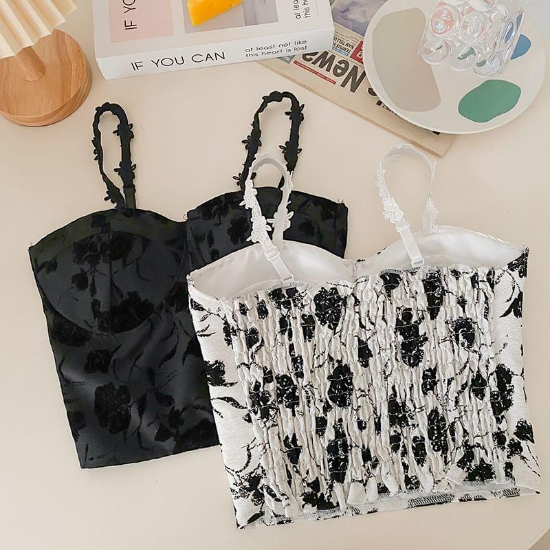 Floral Print Bustier Top Product Image