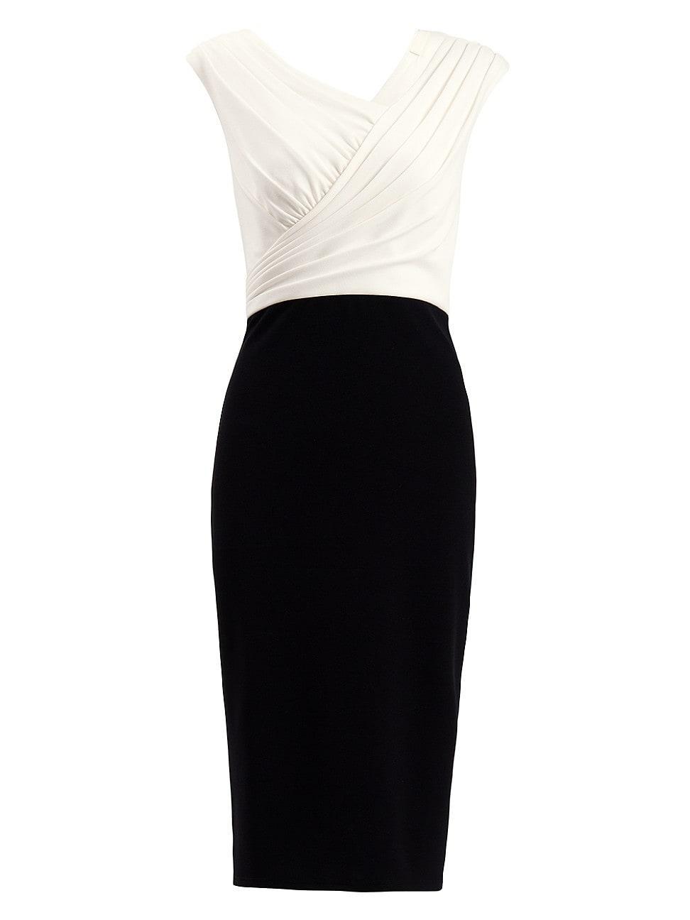 Womens Crepe Asymmetric Sleeveless Midi-Dress Product Image