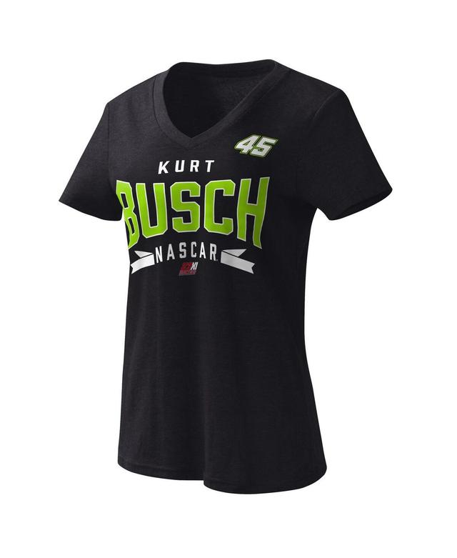 Womens G-iii 4Her by Carl Banks Black Kurt Busch Dream Team V-Neck T-shirt Product Image