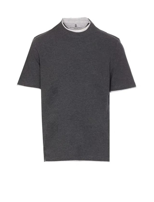 BRUNELLO CUCINELLI T-shirts And Polos In Grey Product Image