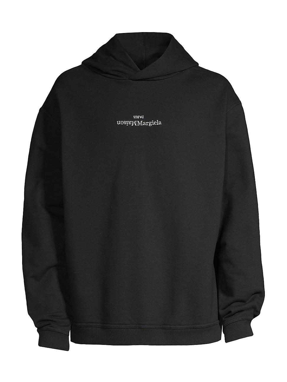 Maison Margiela Embroidered Logo Cotton Hoodie Product Image