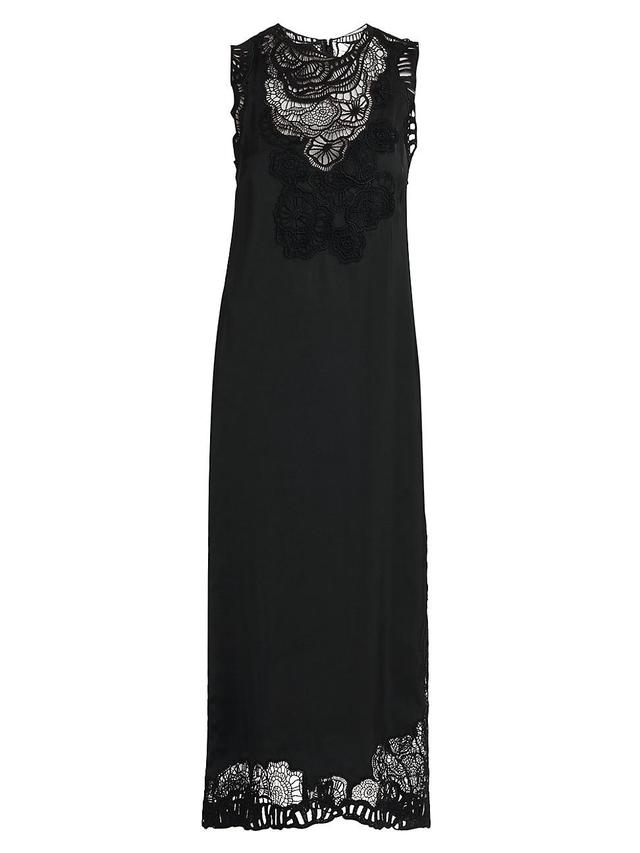 Womens Lace Shift Maxi Dress Product Image