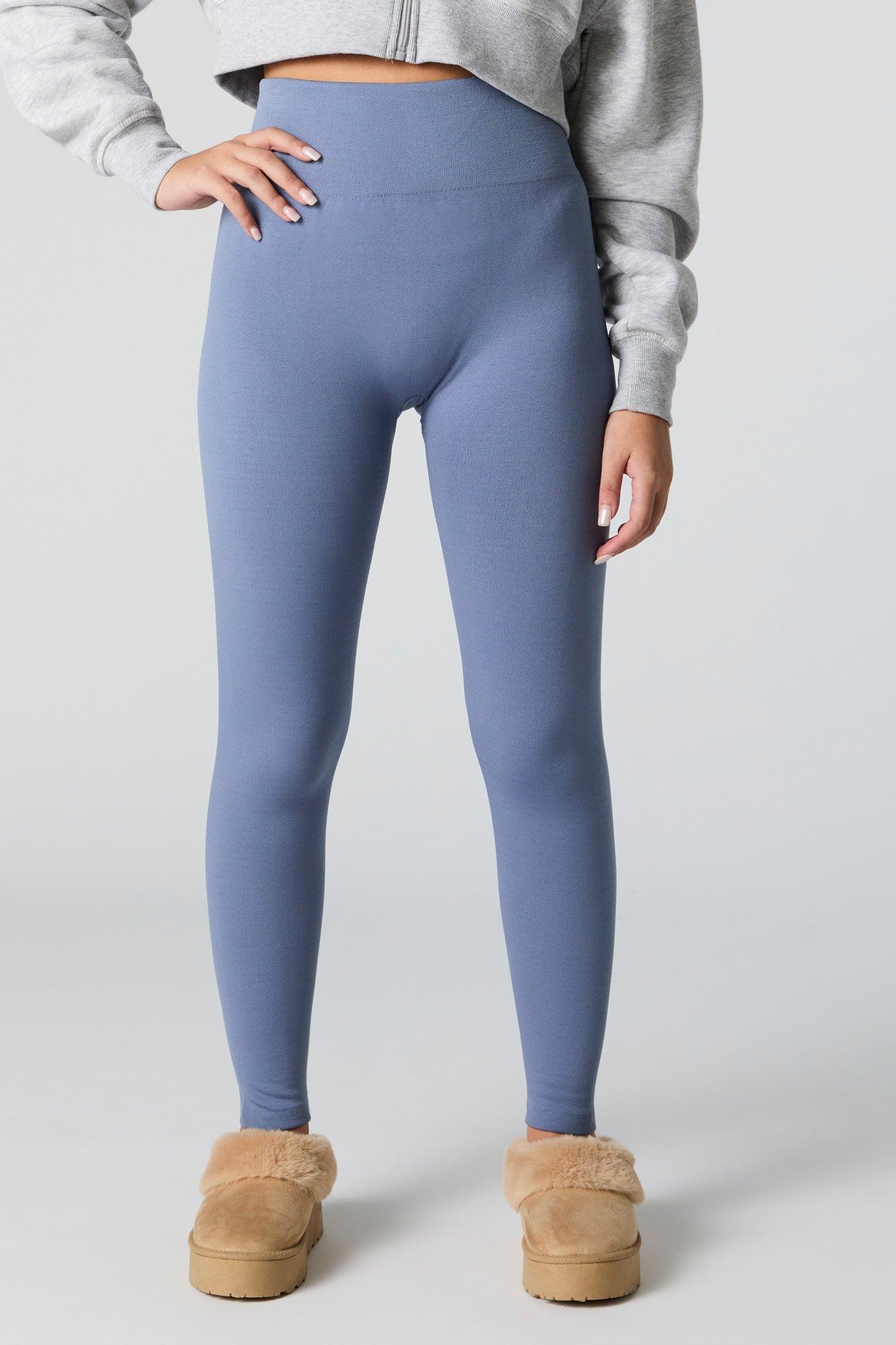 Seamless Solid High Rise Fleece Legging Female Product Image