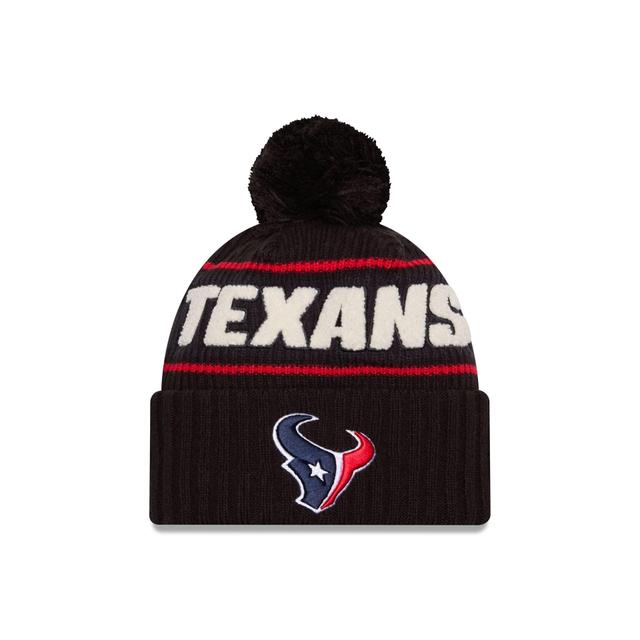 Houston Texans 2024 Cold Weather Black Pom Knit Hat Male Product Image