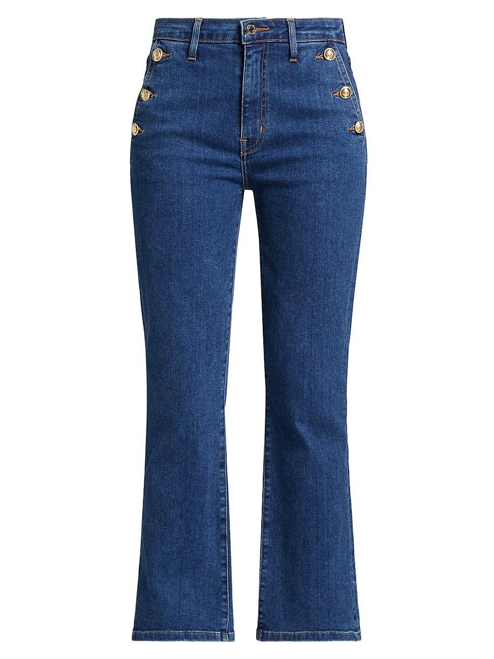 Womens Goldie High-Rise Crop Flare Jeans Product Image