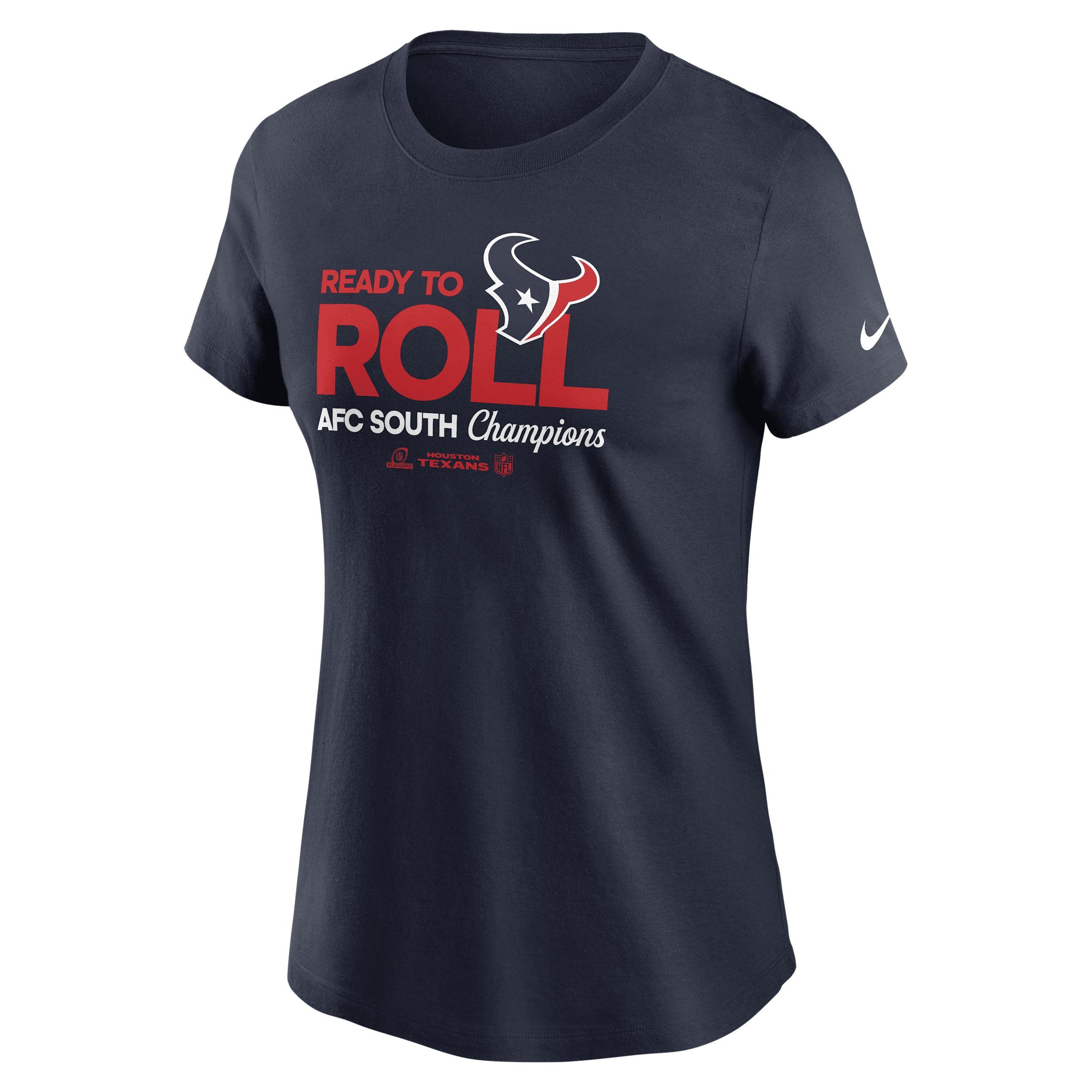 Houston Texans 2024 AFC South Champions Trophy Collection Nike Women's NFL T-Shirt Product Image