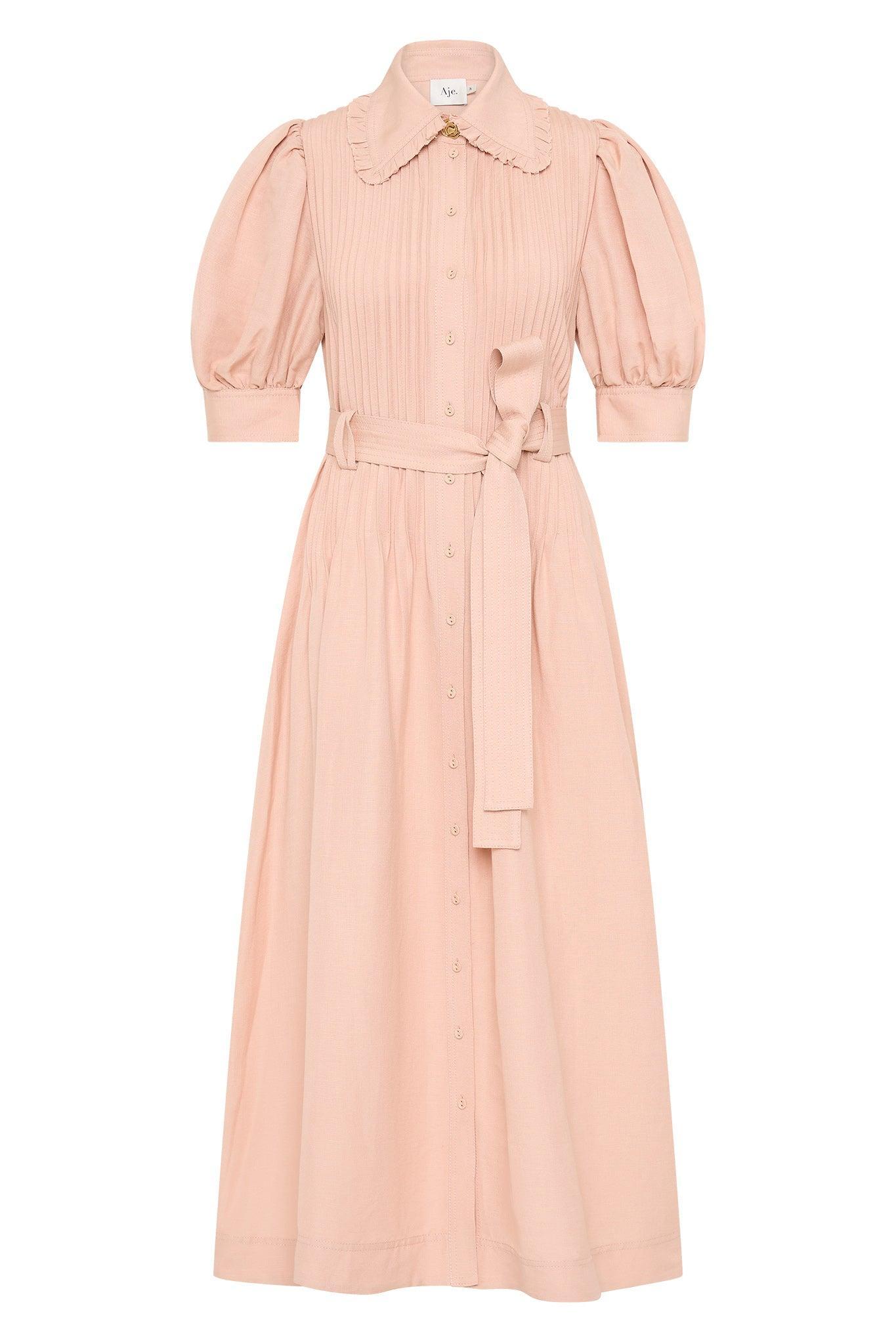 Madeleine Belted Midi Dress Product Image