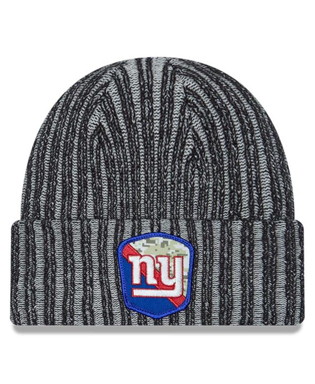 Mens New Era Black New York Giants 2023 Salute To Service Cuffed Knit Hat Product Image