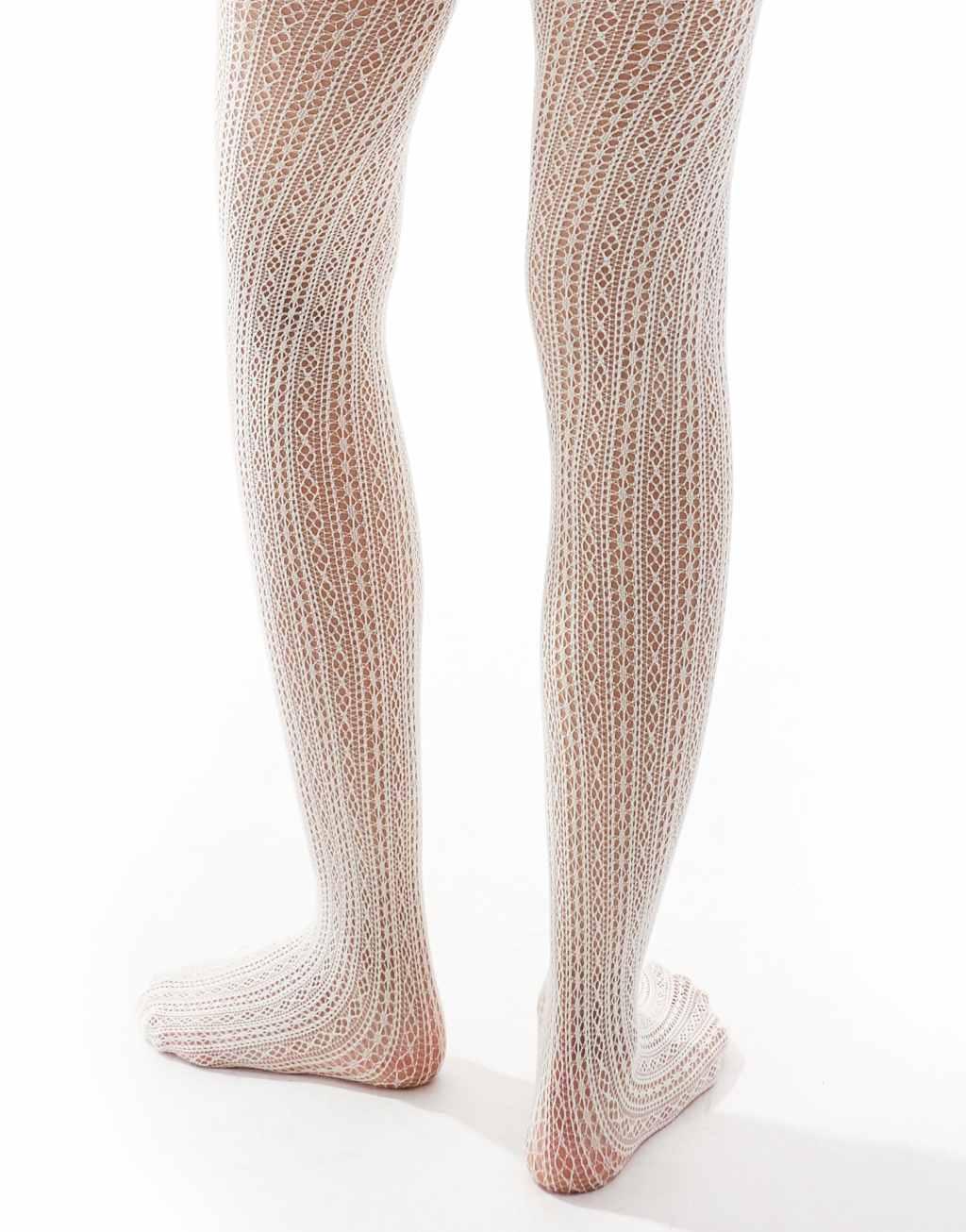 ASOS DESIGN net tights in cream Product Image