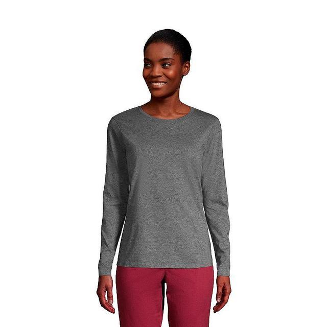 Petite Lands End Relaxed-Fit Supima Cotton Crewneck Tee, Womens Med Red Product Image