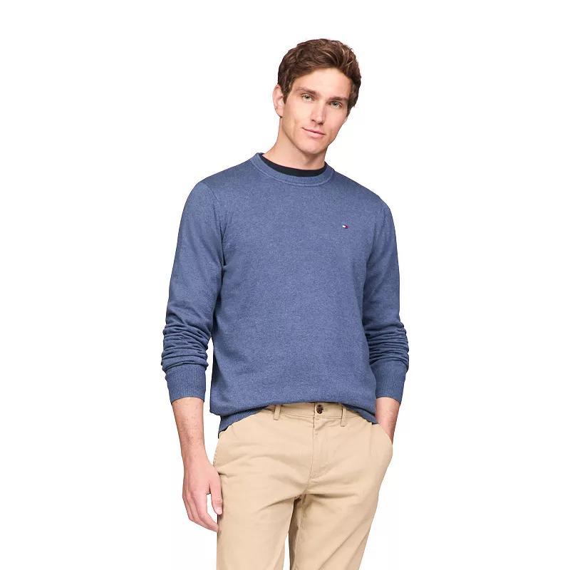 Mens Tommy Hilfiger Essential Crewneck Sweater Navy Grey Product Image