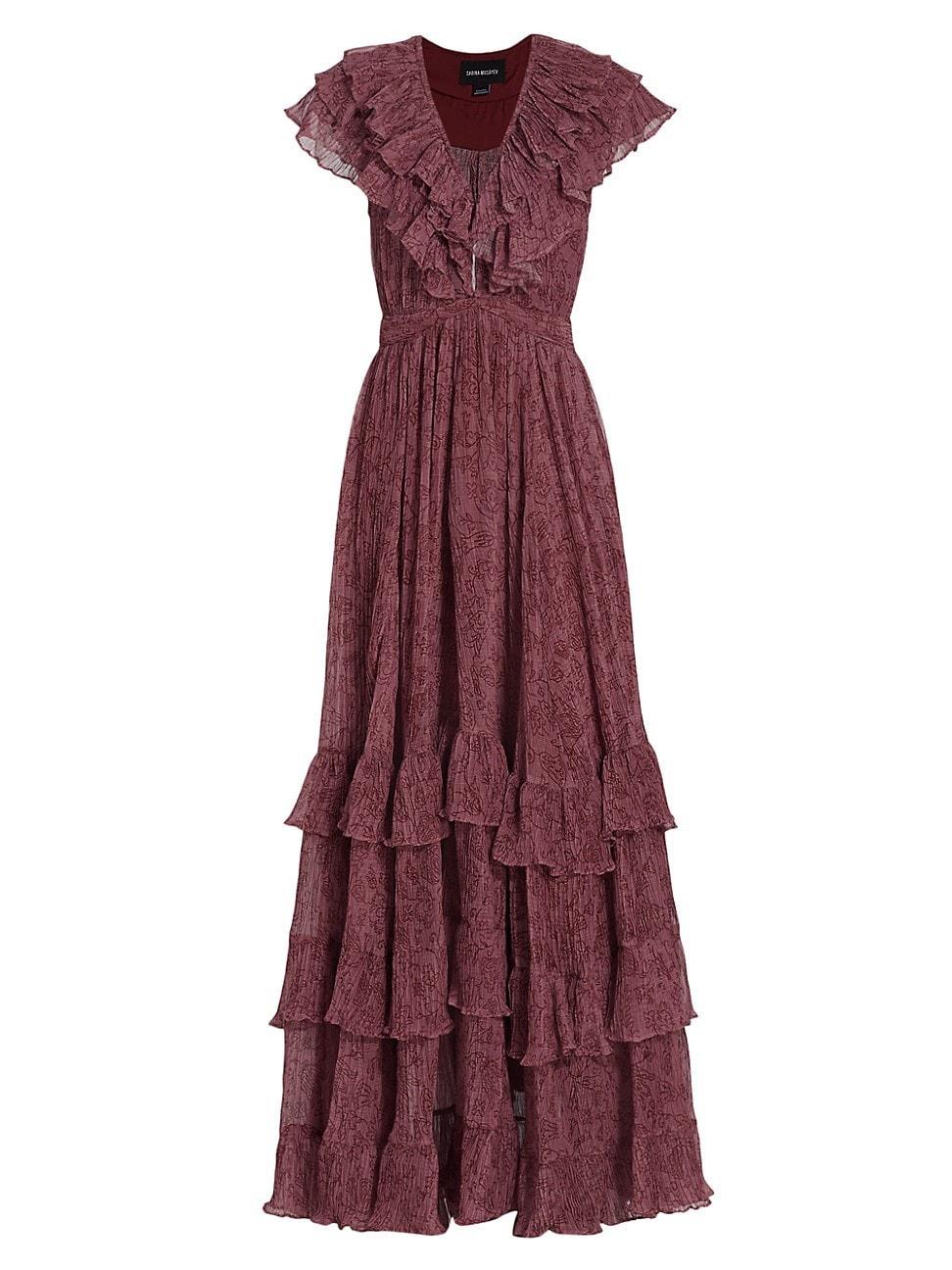 Womens Infinity Chiffon Ruffled Maxi Dress Product Image