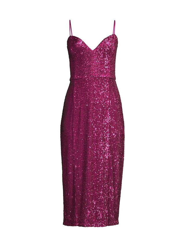 Womens Social Occasion Sequined Cocktail Dress Product Image