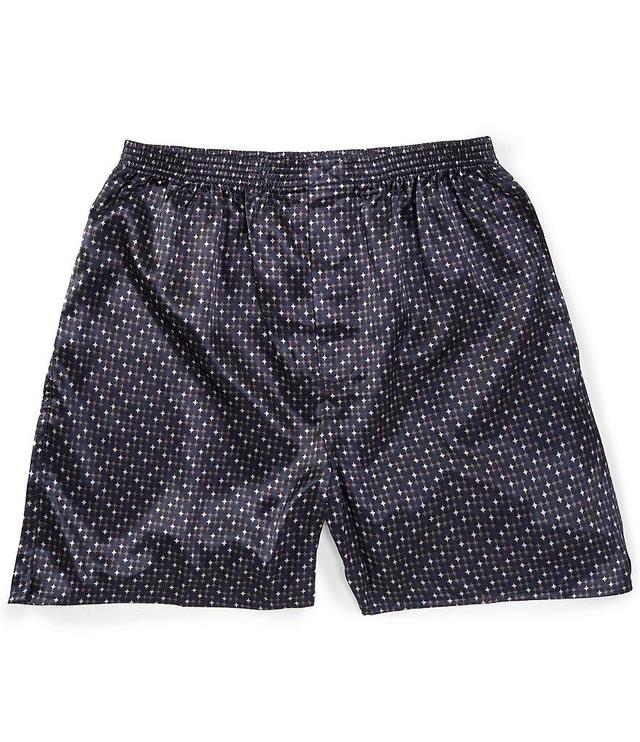 Roundtree & Yorke Printed Charmeuse Lounge Jam Shorts Product Image