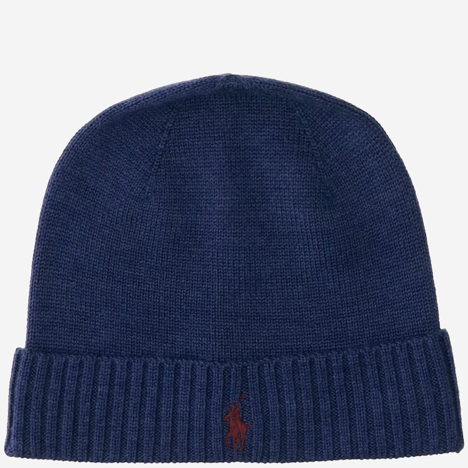 Wool Beanie With Logo In Blue Product Image