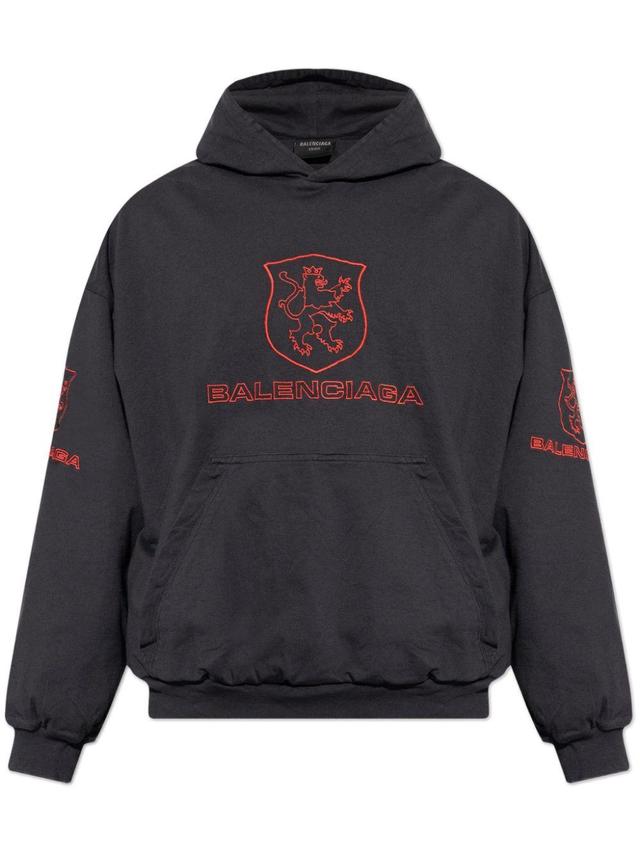 logo-embroidered hoodie Product Image