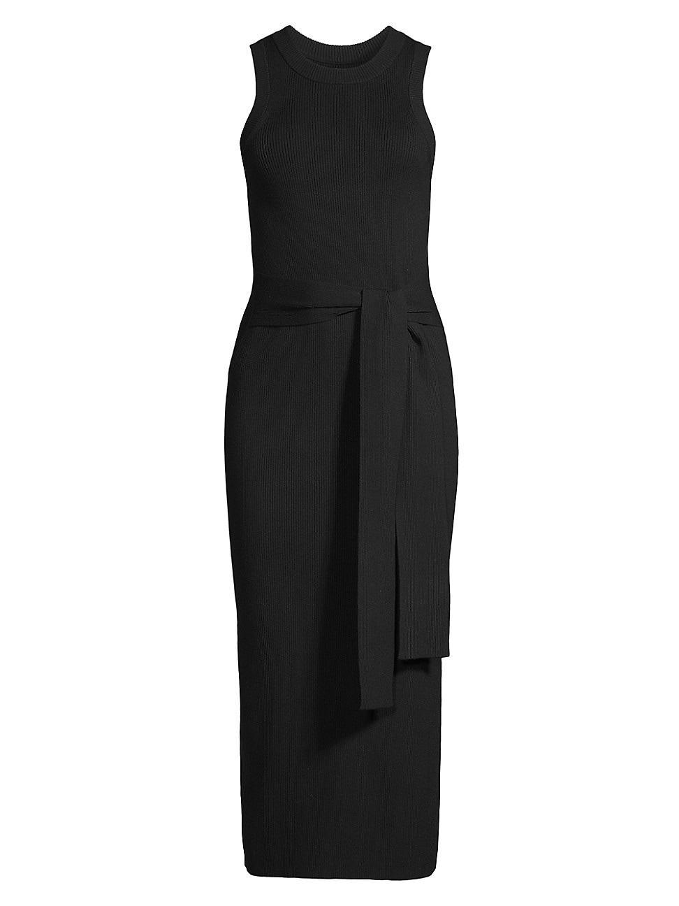 Womens Rib-Knit Sleeveless Midi-Dress Product Image