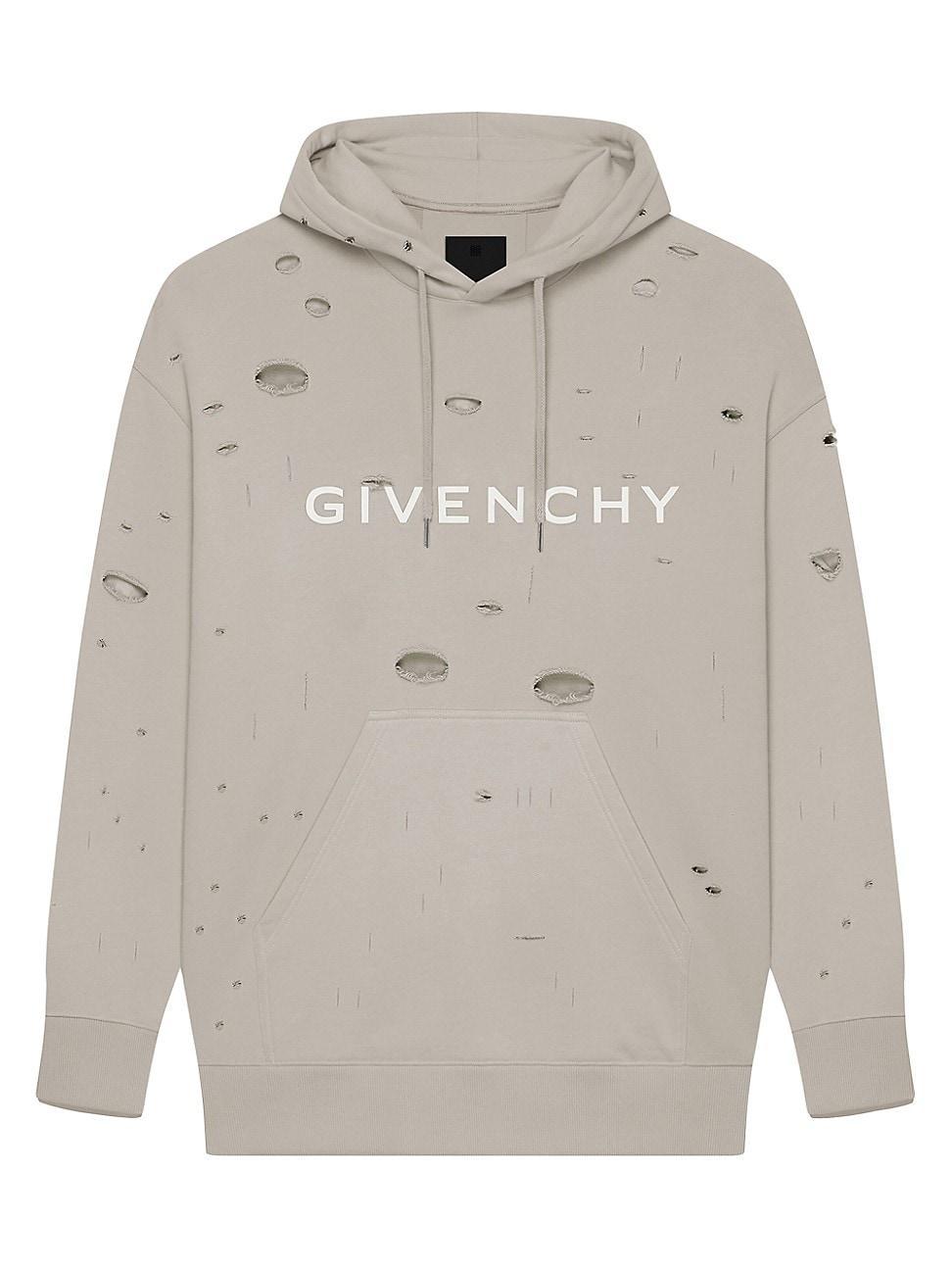 Mens Oversized Hoodie In Destroyed Fleece Product Image