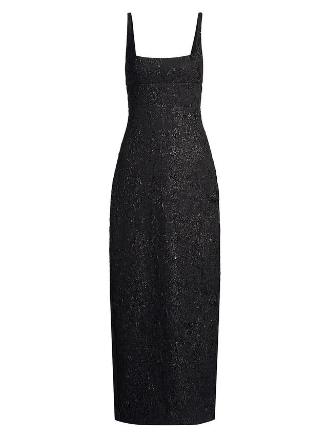 Womens Adele Metallic Jacquard Column Gown Product Image