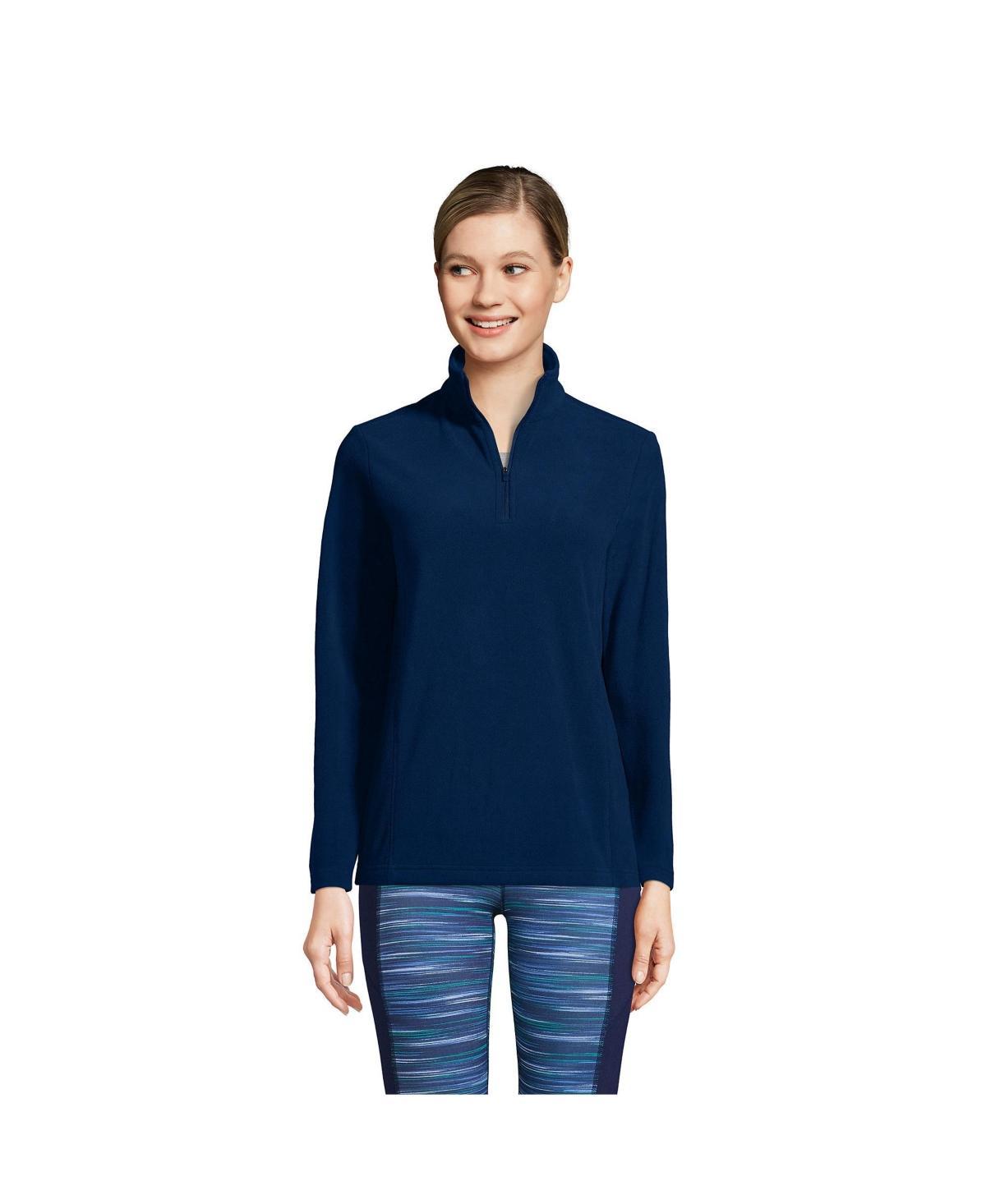 Womens Lands End Quarter-Zip Fleece Pullover Product Image