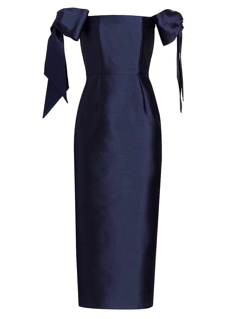 Womens Isabella Bow Midi-Dress Product Image