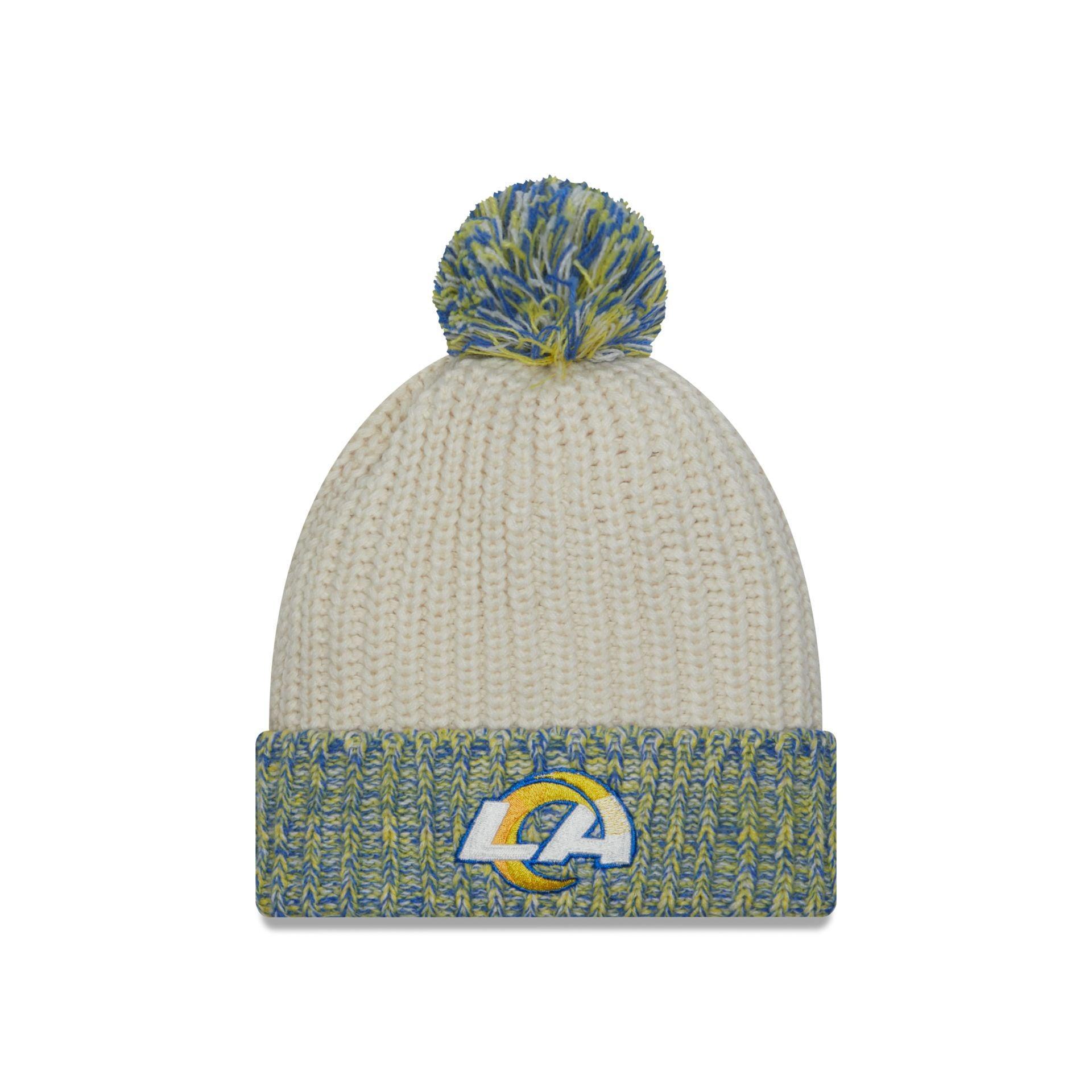 Los Angeles Rams Throwback Women's Pom Knit Hat Female Product Image