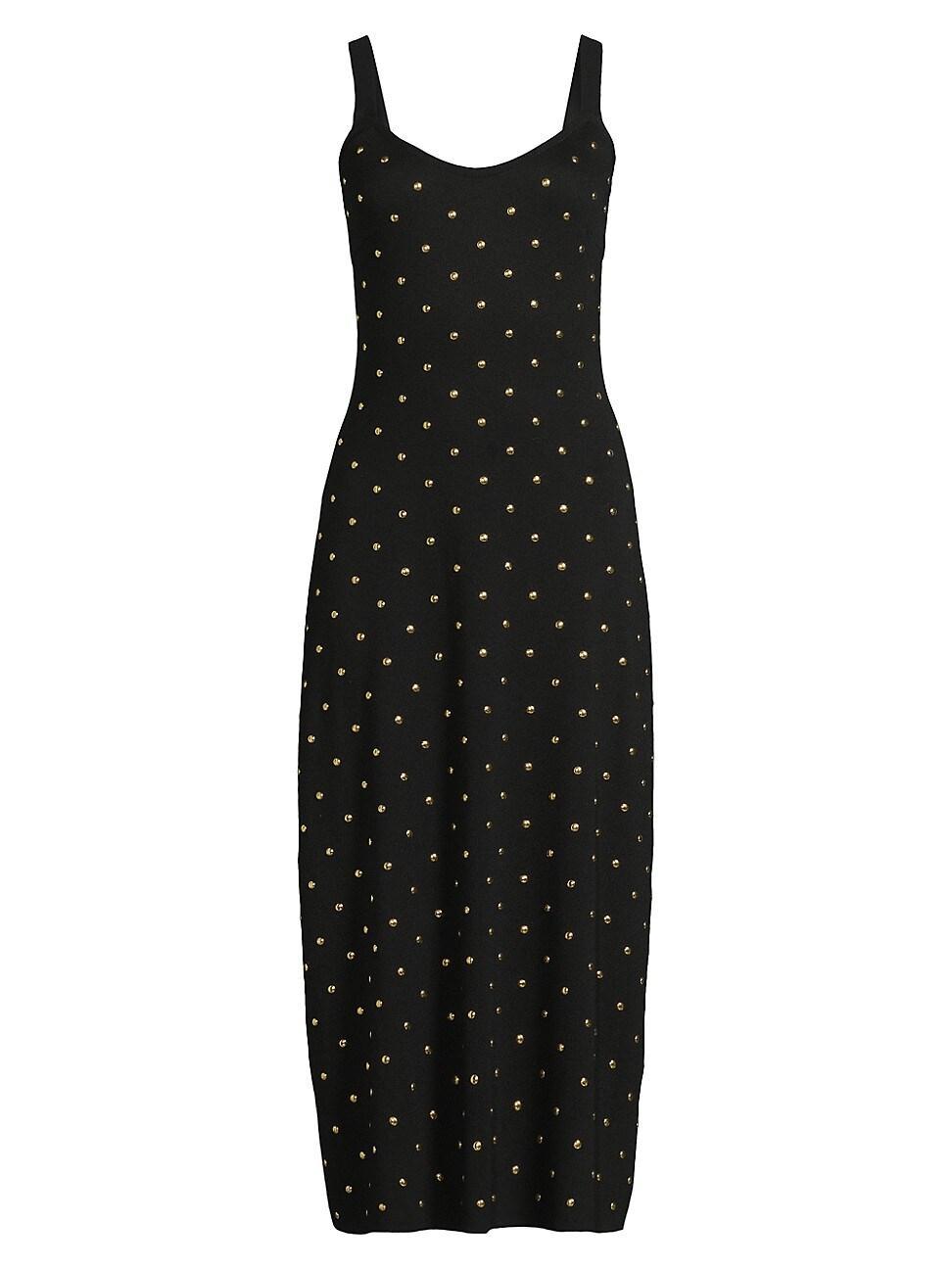 Womens Studded Knit Midi-Dress Product Image