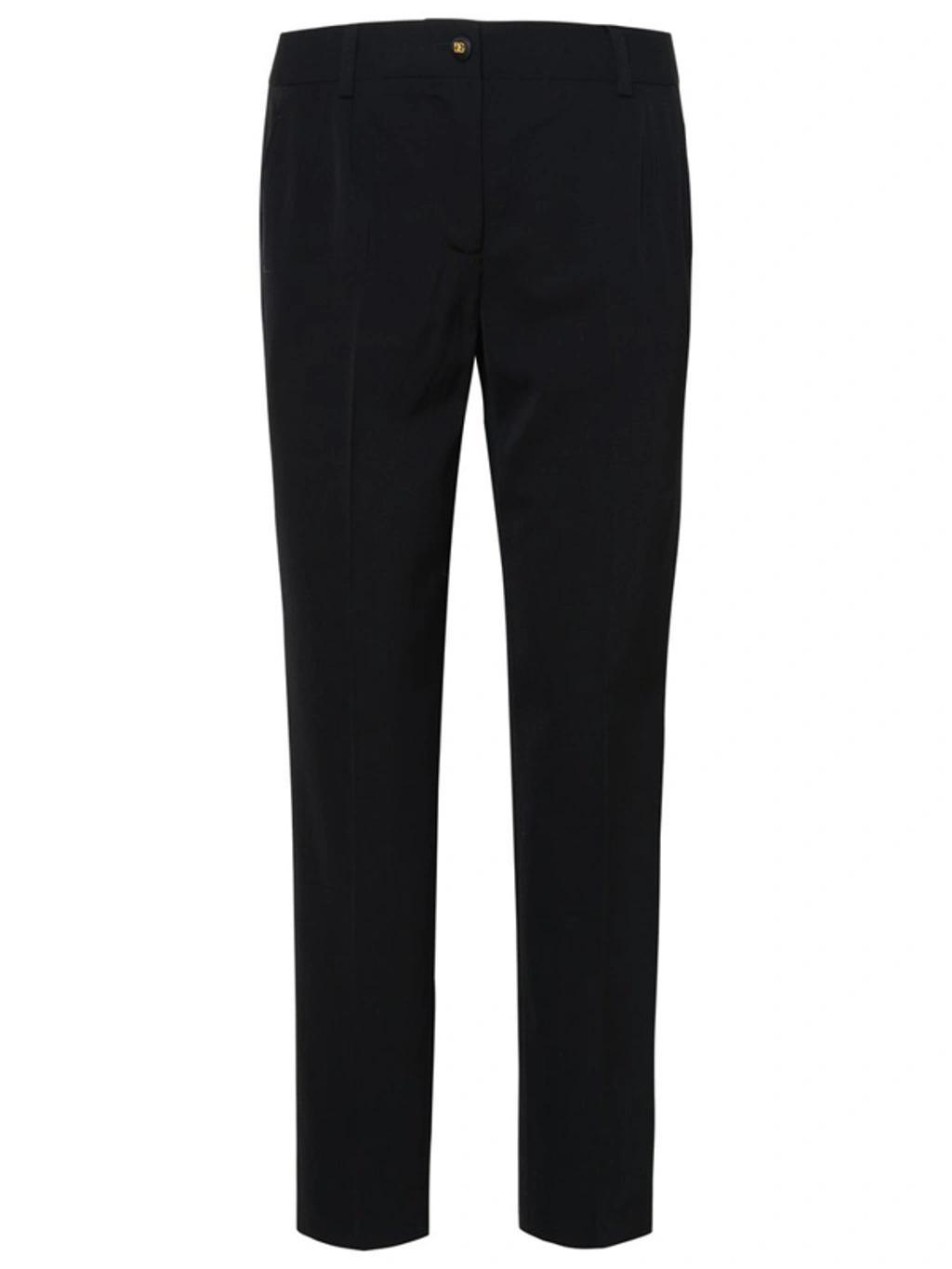 Pleated Gabardine Pants In Black product image