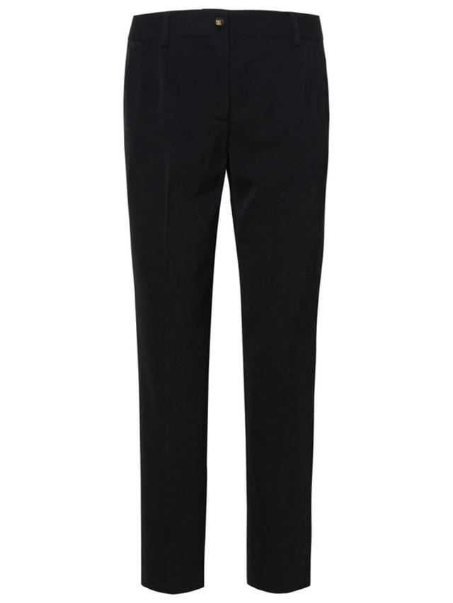 Pleated Gabardine Pants In Black Product Image