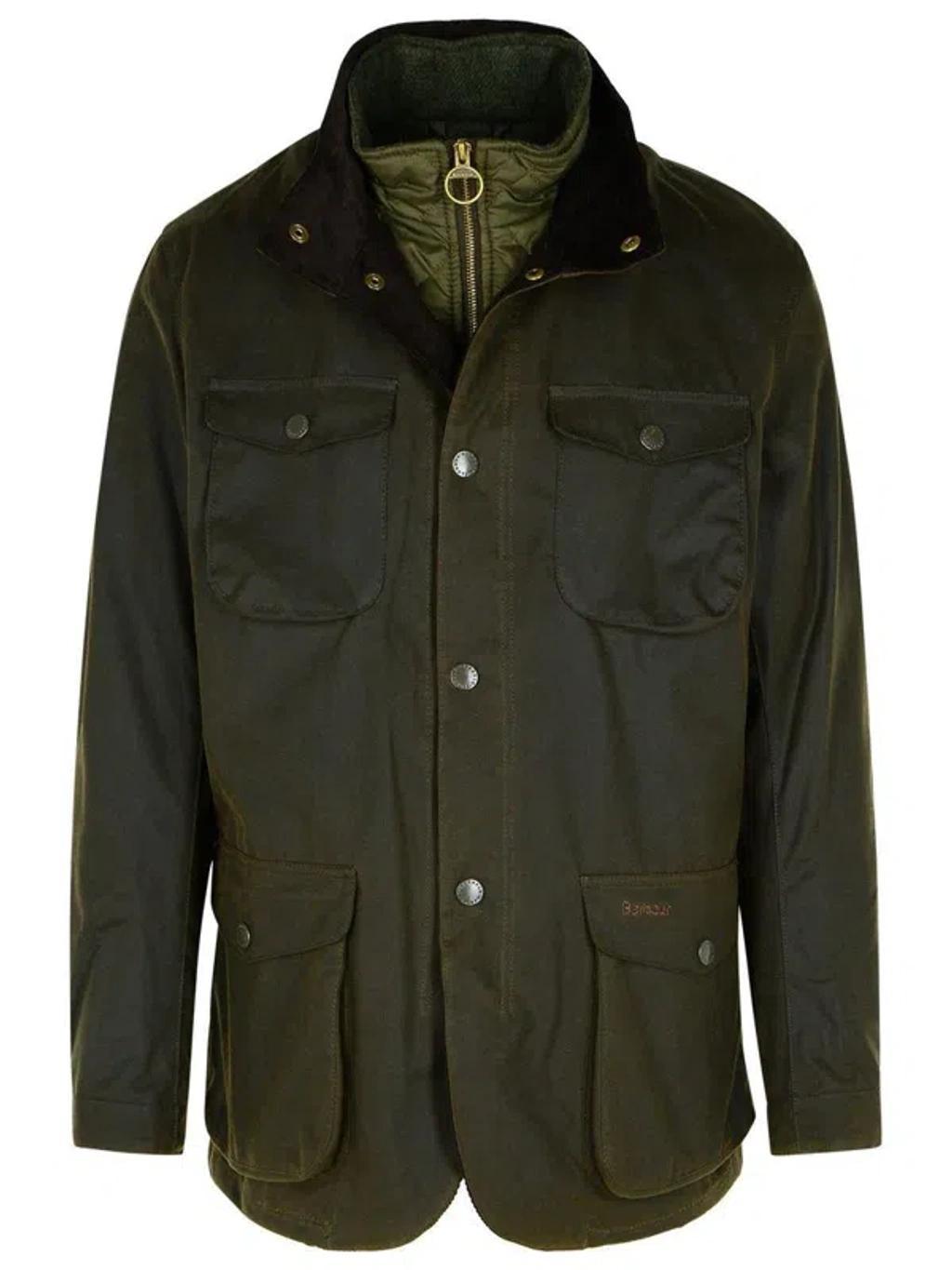 BARBOUR Ogston Green Cotton Jacket Product Image