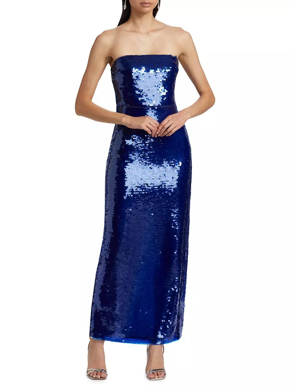 Mira Sequin Strapless Gown Product Image