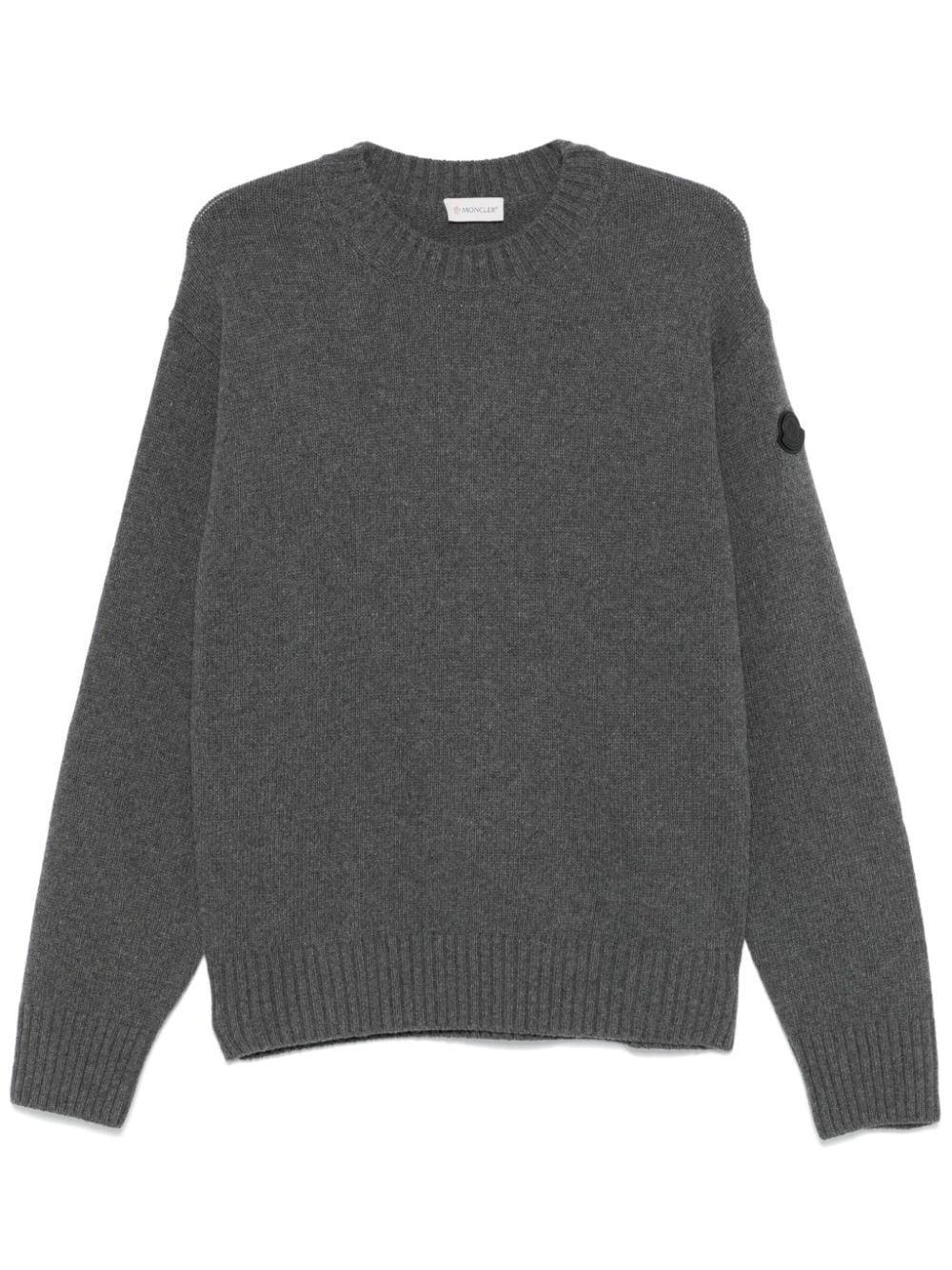 Logo-patch Sweater In Grey Product Image