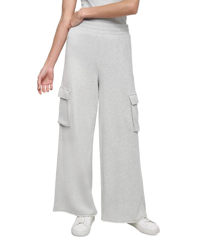 Dkny Jeans Womens Wide-Leg Cargo Sweatpants Product Image