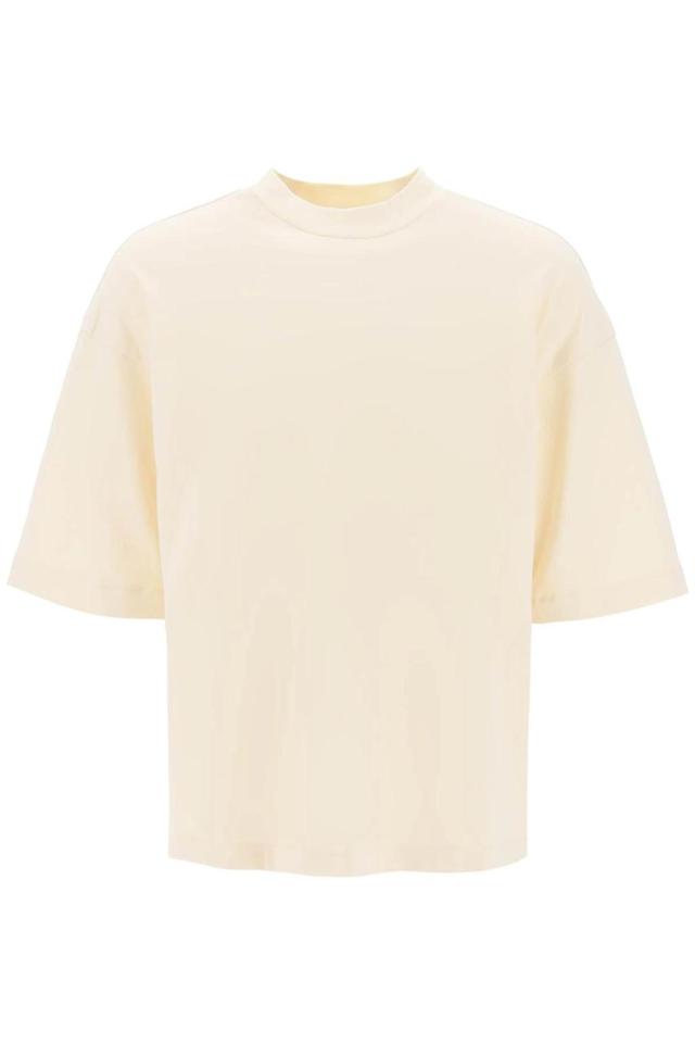 The Lounge Tee Cotton T-shirt In Cream Product Image