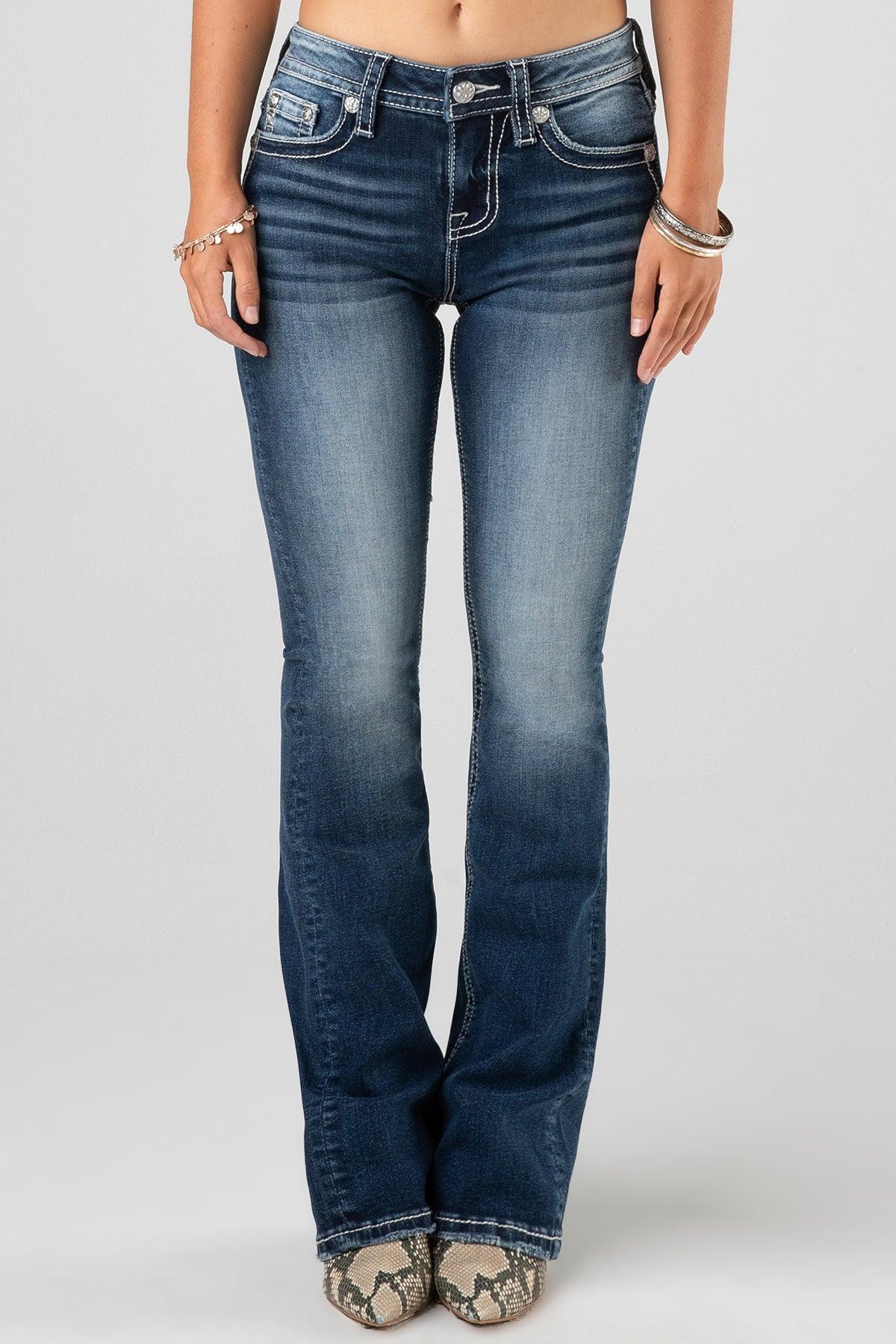 Geo Stone Bootcut Jeans Product Image