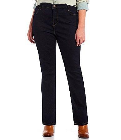 Levis Plus Size 724 High Waisted Straight Leg Denim Jeans Product Image