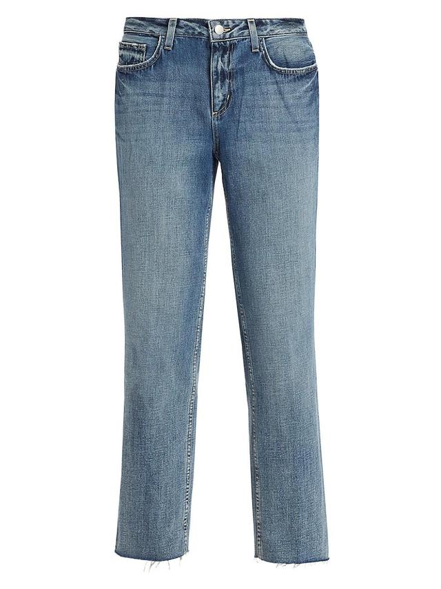 Womens Milana Raw Straight-Leg Jeans Product Image