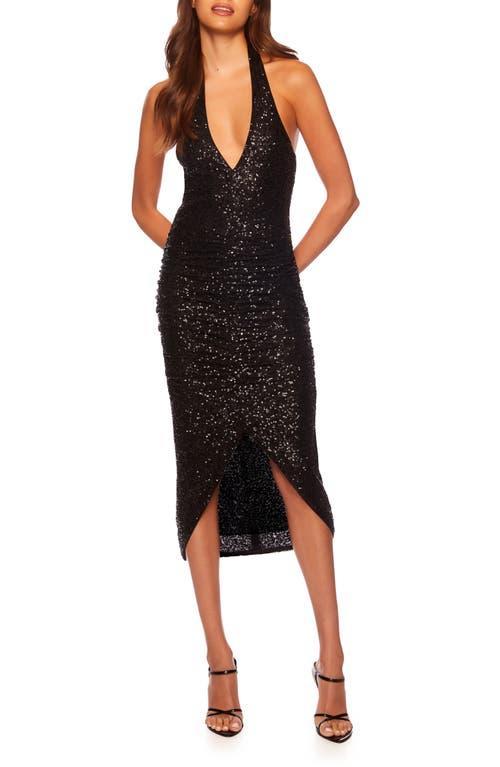 Susana Monaco Sequin Halter Bodycon Dress product image