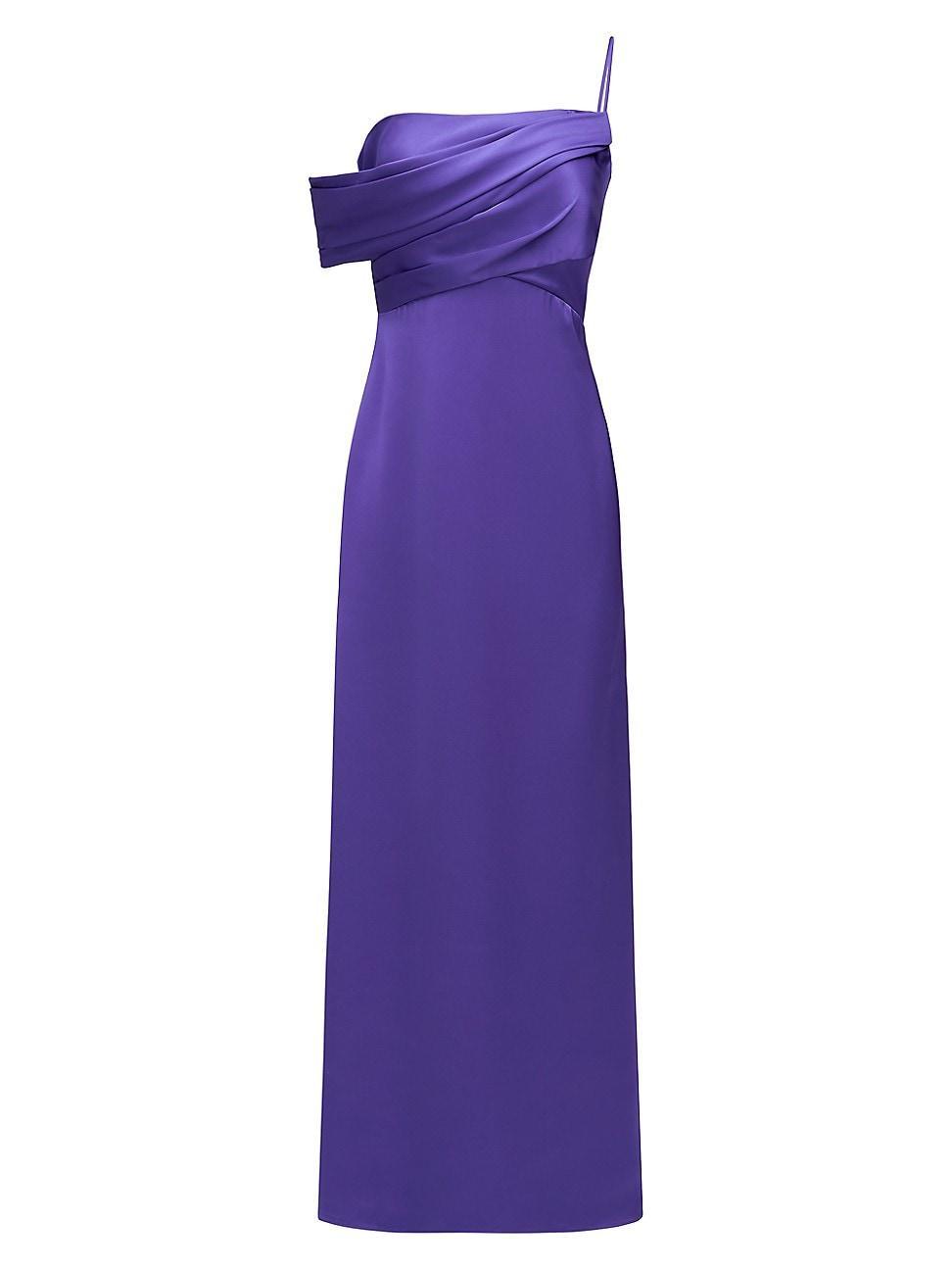 Womens Alaina One-Shoulder Satin Gown Product Image