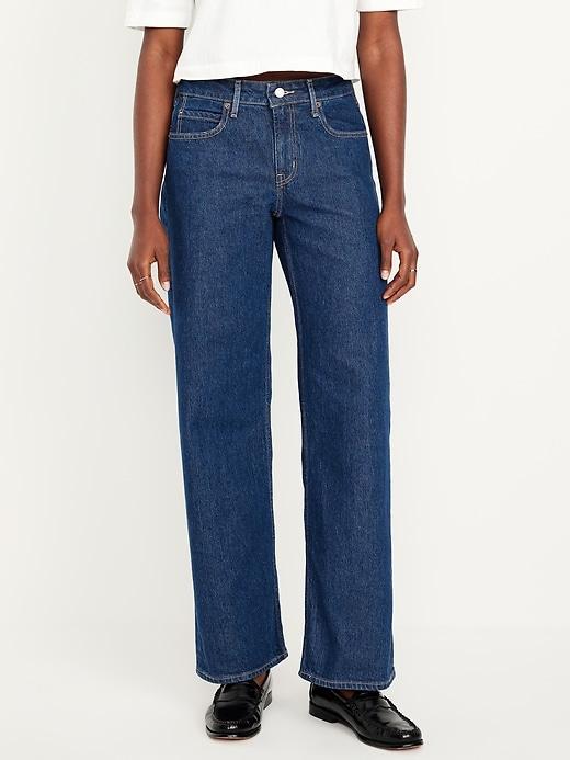 Mid-Rise Wide-Leg Jeans Product Image