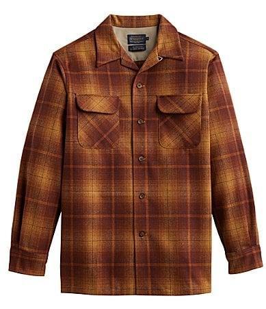 Pendleton Board Plaid Wool Flannel Button-Up Shirt Product Image