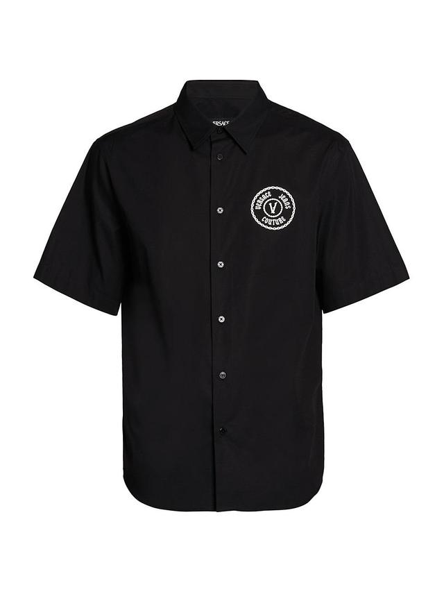 Mens Logo Patch Cotton Shirt Product Image